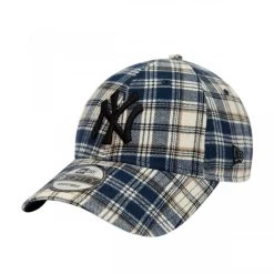 Casquette New Era 9Forty® En Coton Bleu Marine à Carreaux -Passons à la mode masculine ! 115056 148915vt casquette new era 9forty en coton bleu marine a carreaux 05 600x600