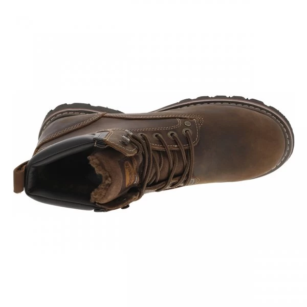 Bottines Fourrées Dockers, En Cuir Nubuck Marron, Talon Décroché Bas 7 Bottines Fourrées Dockers, En Cuir Nubuck Marron, Talon Décroché Bas – Image 5