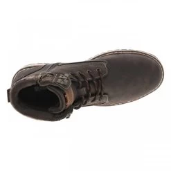 Bottines Fourrées Dockers, En Cuir Grainé Marron, à Chevillière Tartan -Passons à la mode masculine ! 115374 20010ch bottines fourrees dockers en cuir graine marron a chevilliere tartan 05 600x600