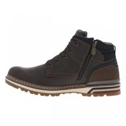 Bottines Doublées Dockers, En Cuir Anthracite à Talon Renforcé Marron Et Zip -Passons à la mode masculine ! 115375 20011ch bottines doublees dockers en cuir anthracite a talon renforce marron et zip 03 600x600