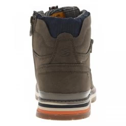 Bottines Doublées Dockers, En Cuir Kaki à Talon Renforcé Et Zip -Passons à la mode masculine ! 115376 20012ch bottines doublees dockers en cuir kaki a talon renforce et zip 04 600x600