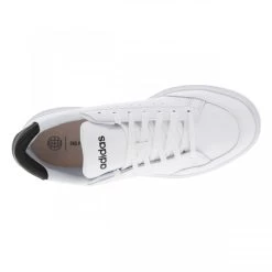 Baskets Basses Adidas En Simili Cuir Blanc à Semelle Vulcanisée Et Lacets Plats -Passons à la mode masculine ! 115391 18482ch baskets basses tennis adidas blanches a semelle plate vulcanisee et a lacets plats 05 600x600