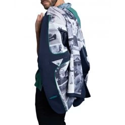 Blazer Avec Manches Longues Et Col Cubain Delahaye Coton Marine -Passons à la mode masculine ! 115430 150037vt blazer avec manches longues et col cubain delahaye coton marine 03 600x600