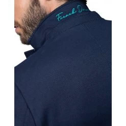 Blazer Avec Manches Longues Et Col Cubain Delahaye Coton Marine -Passons à la mode masculine ! 115430 150037vt blazer avec manches longues et col cubain delahaye coton marine 04 600x600