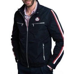 Blouson Avec Manches Longues Et Col Boutonné Delahaye Marine