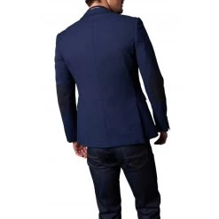 Blazer Avec Manches Longues Et Col Cubain Delahaye Marine -Passons à la mode masculine ! 115438 150028vt blazer avec manches longues et col cubain delahaye marine 06 600x600