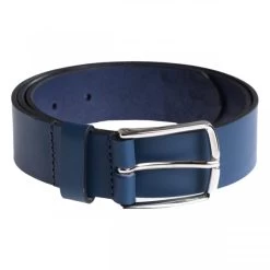 Ceinture Delahaye Cuir De Vache Marine