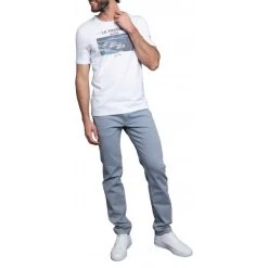 T-shirt Avec Manches Courtes Et Col Rond Delahaye Coton Blanc