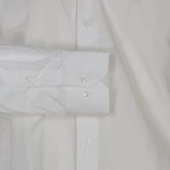 Chemise Bande Originale Avec Manches Longues Et Col Italien Blanche -Passons à la mode masculine ! 115598 149619vt chemise bande originale avec manches longues et col italien blanche 03 600x600