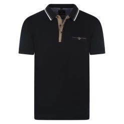 Polo Avec Manches Courtes Et Col Français CoFoX Coton Marine