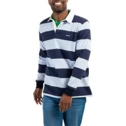 Sweat Avec Manches Longues Et Col Polo Mise Au Green Coton Marine