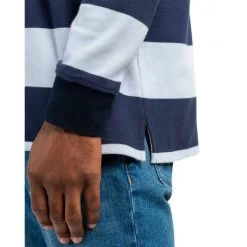 Sweat Avec Manches Longues Et Col Polo Mise Au Green Coton Marine -Passons à la mode masculine ! 115821 151119vt sweat avec manches longues et col polo mise au green coton marine 04 600x600