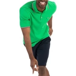 Polo Avec Manches Courtes Et Col Polo Mise Au Green Coton Vert