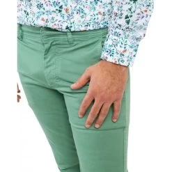 Pantalon Mise Au Green En Coton Vert D'eau -Passons à la mode masculine ! 115871 151034vt pantalon mise au green en coton vert d eau 03 600x600