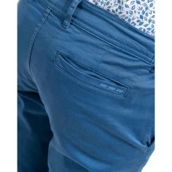 Pantalon Mise Au Green En Coton Bleu -Passons à la mode masculine ! 115875 151030vt pantalon mise au green en coton bleu 06 600x600