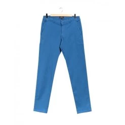 Pantalon Mise Au Green En Coton Bleu -Passons à la mode masculine ! 115875 151030vt pantalon mise au green en coton bleu 08 600x600