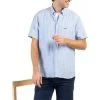 Chemise Avec Manches Courtes Et Col Américain Mise Au Green Coton Bleue Rayée -Passons à la mode masculine ! 115917 150954vt chemise avec manches courtes et col americain mise au green coton bleue rayee 01 600x600