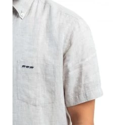 Chemise Avec Manches Courtes Et Col Américain Mise Au Green Lin Naturel -Passons à la mode masculine ! 115922 150946vt chemise avec manches courtes et col americain mise au green lin naturel 04 600x600