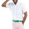 Chemise Avec Manches Courtes Et Col Américain Mise Au Green Lin Blanche -Passons à la mode masculine ! 115925 150943vt chemise avec manches courtes et col americain mise au green lin blanche 01 600x600