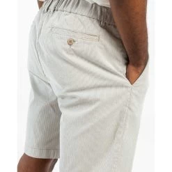 Short Chino Mise Au Green Lin Et Coton Beige Rayé -Passons à la mode masculine ! 115949 150913vt short chino mise au green lin et coton beige raye 04 600x600