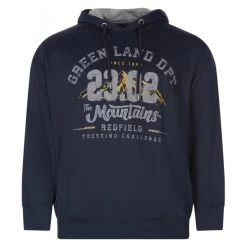 Sweat à Capuche Redfield En Coton Mélangé Avec Manches Longues Et Col à Capuche Bleu Marine