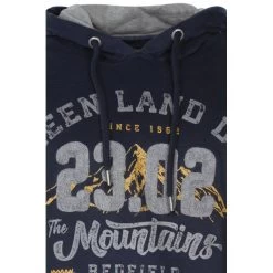 Sweat à Capuche Redfield En Coton Mélangé Avec Manches Longues Et Col à Capuche Bleu Marine -Passons à la mode masculine ! 116219 149408vt sweat a capuche redfield en coton melange avec manches longues et col a capuche bleu marine 03 600x600