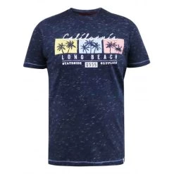 T-shirt Avec Manches Courtes Et Col Rond Duke Coton Marine