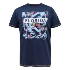 T-shirt Avec Manches Courtes Et Col Rond Duke Coton Marine