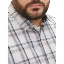 Chemise Avec Manches Courtes Et Col Français Tom Tailor + Coton Blanche Carreaux -Passons à la mode masculine ! 116247 147822vt chemise avec manches courtes et col francais tom tailor coton blanche carreaux 06 600x600