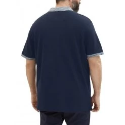 Polo Avec Manches Courtes Et Col Boutonné Tom Tailor + Coton Marine Maille Piquée -Passons à la mode masculine ! 116251 147818vt polo avec manches courtes et col boutonne tom tailor coton marine maille piquee 04 600x600