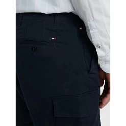 Short Cargo Tommy Hilfiger Big & Tall John 1985 Coton Biologique Mélangé Marine -Passons à la mode masculine ! 116260 147809vt short cargo tommy hilfiger big et tall john 1985 coton biologique melange marine 04 600x600