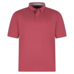 Polo Avec Manches Courtes Et Col Français Tommy Hilfiger Big & Tall Grande Taille Coton Rose