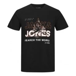 T-shirt Avec Manches Courtes Et Col Rond Jack & Jones + Coton Noir