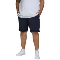 Short Jack & Jones + Bowie Short Grande Taille Coton Marine -Passons à la mode masculine ! 116380 145037vt short jack et jones bowie short grande taille coton marine 03 600x600