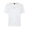T-shirt Boss En Coton Stretch Blanc à Coupe Droite Et Logo Brodé -Passons à la mode masculine ! 116386 143907vt t shirt boss en coton stretch blanc a coupe droite et logo brode 01 600x600