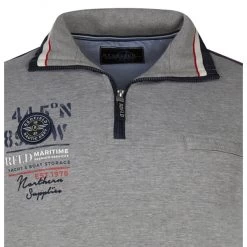 Sweat Col Montant Redfield En Coton Mélangé Avec Manches Longues Gris Chiné -Passons à la mode masculine ! 116396 141892vt sweat col montant redfield en coton melange avec manches longues gris chine 03 600x600