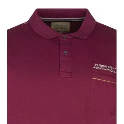 Polo Redfield En Coton Avec Manches Longues Et Col Polo Bordeaux -Passons à la mode masculine ! 116399 141889vt polo redfield en coton avec manches longues et col polo bordeaux 03 600x600