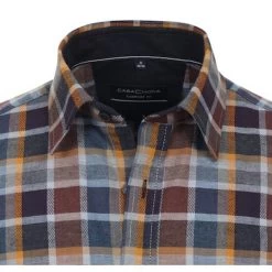 Chemise Casa Moda Coton Ajustée Avec Manches Longues Et Col Français Bordeaux Carreaux -Passons à la mode masculine ! 116427 141846vt chemise casa moda coton ajustee avec manches longues et col francais bordeaux carreaux 03 600x600