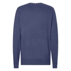 Pull Col V Tommy Hilfiger Big & Tall En Coton Biologique Mélangé Bleu -Passons à la mode masculine ! 116505 141746vt pull col v tommy hilfiger big et tall en coton biologique melange bleu 04 600x600