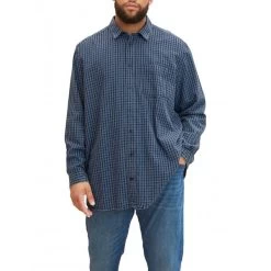 Chemise Tom Tailor + Coton Regular Fit Avec Manches Longues Et Col Américain Marine Carreaux -Passons à la mode masculine ! 116547 138919vt chemise tom tailor grande taille coton regular fit avec manches longues et col americain marine carreaux 03 600x600
