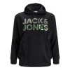 Sweat Jack & Jones + En Coton Mélangé Avec Manches Longues Et Col à Capuche Noir -Passons à la mode masculine ! 116665 123312vt sweat jack et jones en coton melange avec manches longues et col a capuche noir 01 600x600