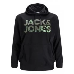 Sweat Jack & Jones + En Coton Mélangé Avec Manches Longues Et Col à Capuche Noir