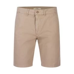 Short LCDN Beige Avec Imprimé Losanges En Coton Coupe Droite IRKUS