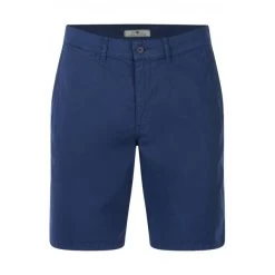 Short LCDN Bleu Marine Avec Imprimé Losanges En Coton Coupe Droite IRKUS