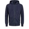 Sweat à Capuche JACK & JONES + BASIC En Coton Mélangé Bleu Marine -Passons à la mode masculine ! 116753 109842vt sweat a capuche jack et jones basic en coton melange bleu marine 01 600x600