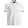 Polo JACK & JONES + En Coton Blanc Avec Logo à Coupe Droite PAULOS -Passons à la mode masculine ! 116756 109837vt polo jack et jones en coton blanc avec logo a coupe droite paulos 01 600x600