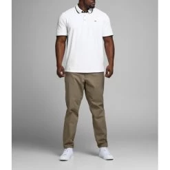 Polo JACK & JONES + En Coton Blanc Avec Logo à Coupe Droite PAULOS -Passons à la mode masculine ! 116756 109837vt polo jack et jones en coton blanc avec logo a coupe droite paulos 03 600x600
