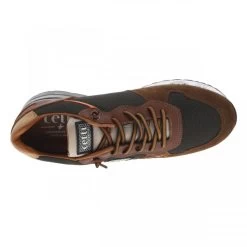 Baskets Basses CETTI En Cuir Marron Et à Lacets élastiqués Ronds Avec Stoppeur -Passons à la mode masculine ! 116805 17151ch baskets basses cetti en cuir marron et a lacets elastiques ronds avec stoppeur 05 600x600