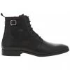 Boots Kost En Cuir Lisse Noir à Talon Décroché Bas Et Lacets Et Zip -Passons à la mode masculine ! 116844 17362ch boots kost en cuir lisse noir a talon decroche bas et lacets et zip 01 600x600