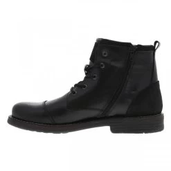 Bottines Orland En Cuir Noires Et à Lacets Et Zip Latéral -Passons à la mode masculine ! 116869 17578ch bottines orland en cuir noires et a lacets et zip lateral 03 600x600